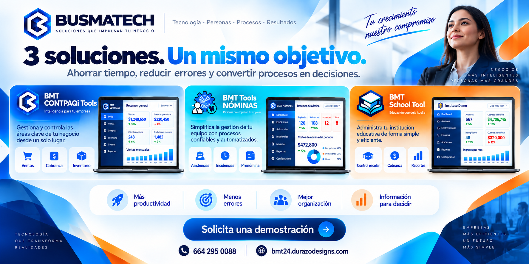3 soluciones. Un mismo objetivo.